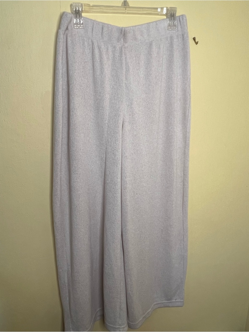 LOFT Cream colored Wide-Leg Pull-On Pants